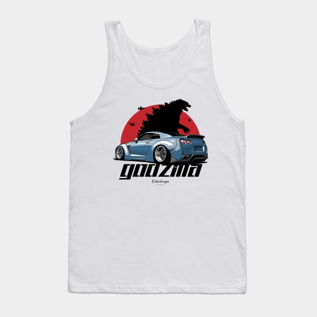 Nissan GTR Godzila Tank Top by Markaryan